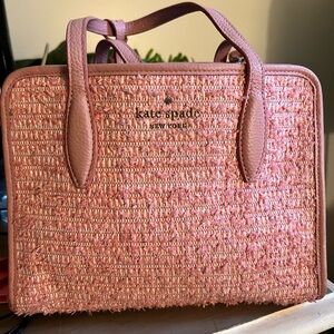 Kate Spade Pink Rowe Summer Tweed Purse
